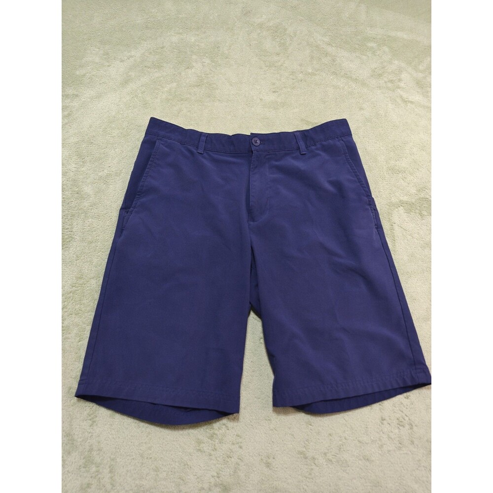 IZOD Golf Mens Size 34 Navy Blue Performance Flat Front Stretch Shorts